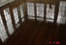 Sun Room Dark Wood Stained White Oak Floors